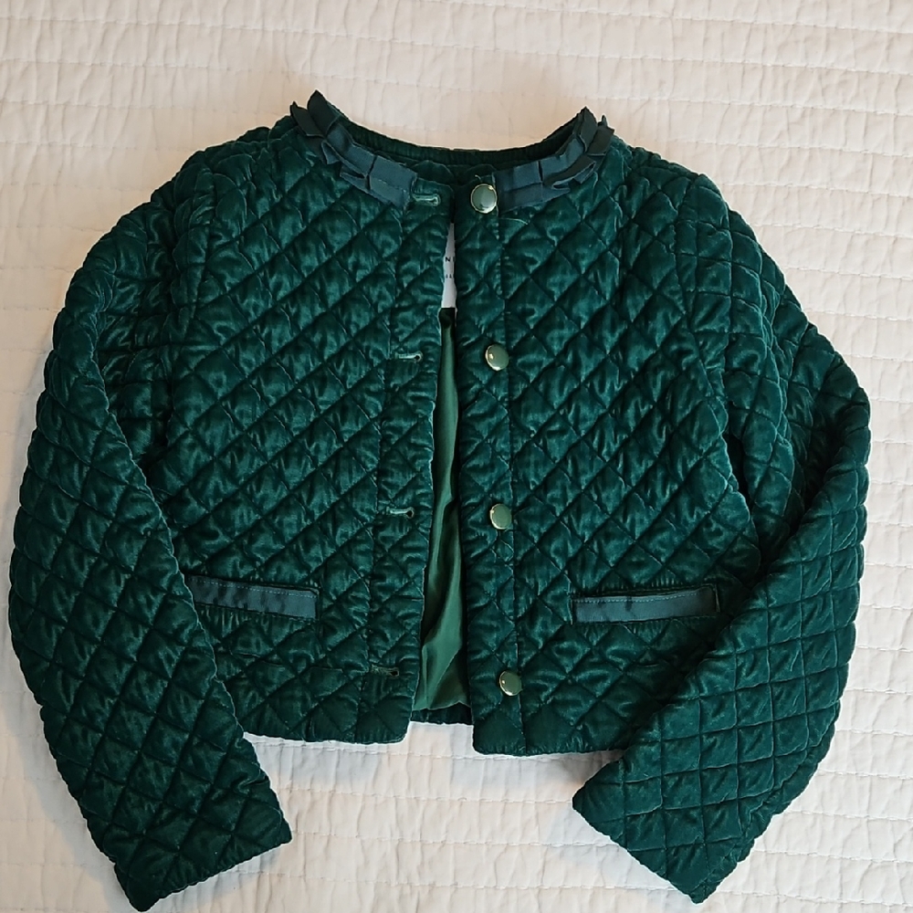 Janie and Jack Velvet Quilted Jacket